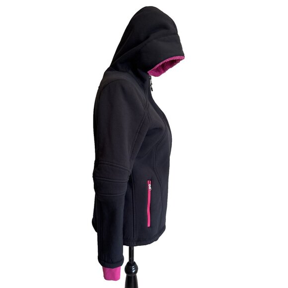 lululemon polartec black & hot pink fleece lined jacket size 6 running dance - Picture 5 of 14